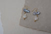 Beloved: Gray Biwa + Flameball Pearl Earrings - MILK VELVET PEARLS