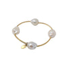 Gold Flameball Cuff - MILK VELVET PEARLS