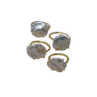 Lily Blossom - Dainty Keshi Pearl Ring. Gold filled. - MILK VELVET PEARLS