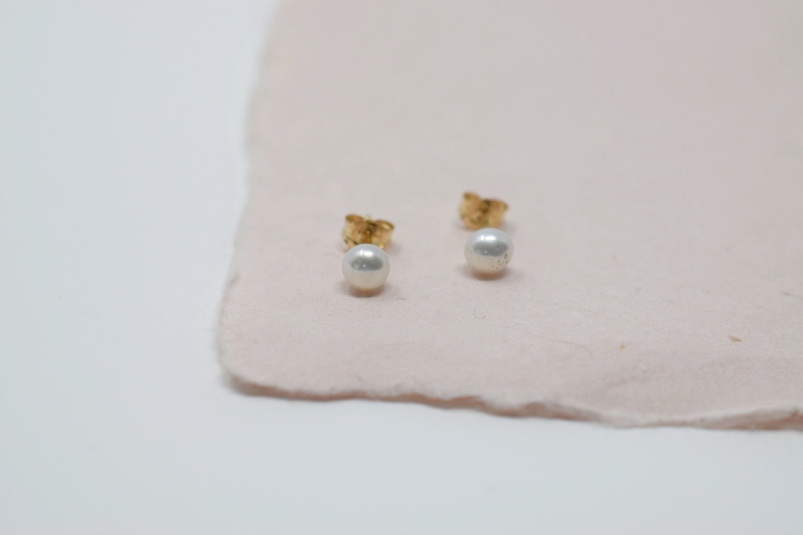 Little Girl Pearl Studs - MILK VELVET PEARLS