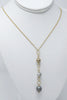 Triple Tahitian Ombré Y Necklace, 14 k Gold Filled - MILK VELVET PEARLS