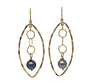 ARISE  - Tahitian Pearl Earrings, Gold Filled - MILK VELVET PEARLS