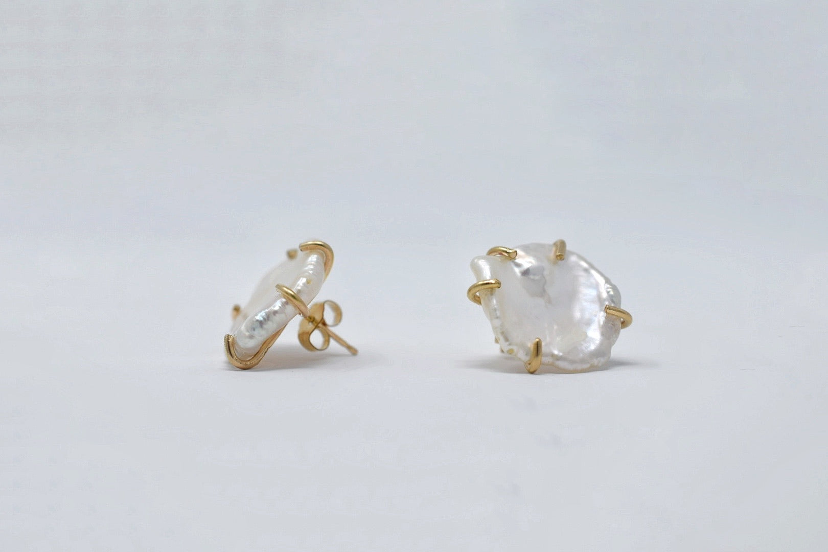 Lilies of the Field Earrings: 14k Gold Filled - MILK VELVET PEARLS