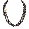 Black Tahitian Pearl Necklace, 37" - MILK VELVET PEARLS