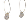 WHISPER dainty gold hoops with keshi pearls - MILK VELVET PEARLS