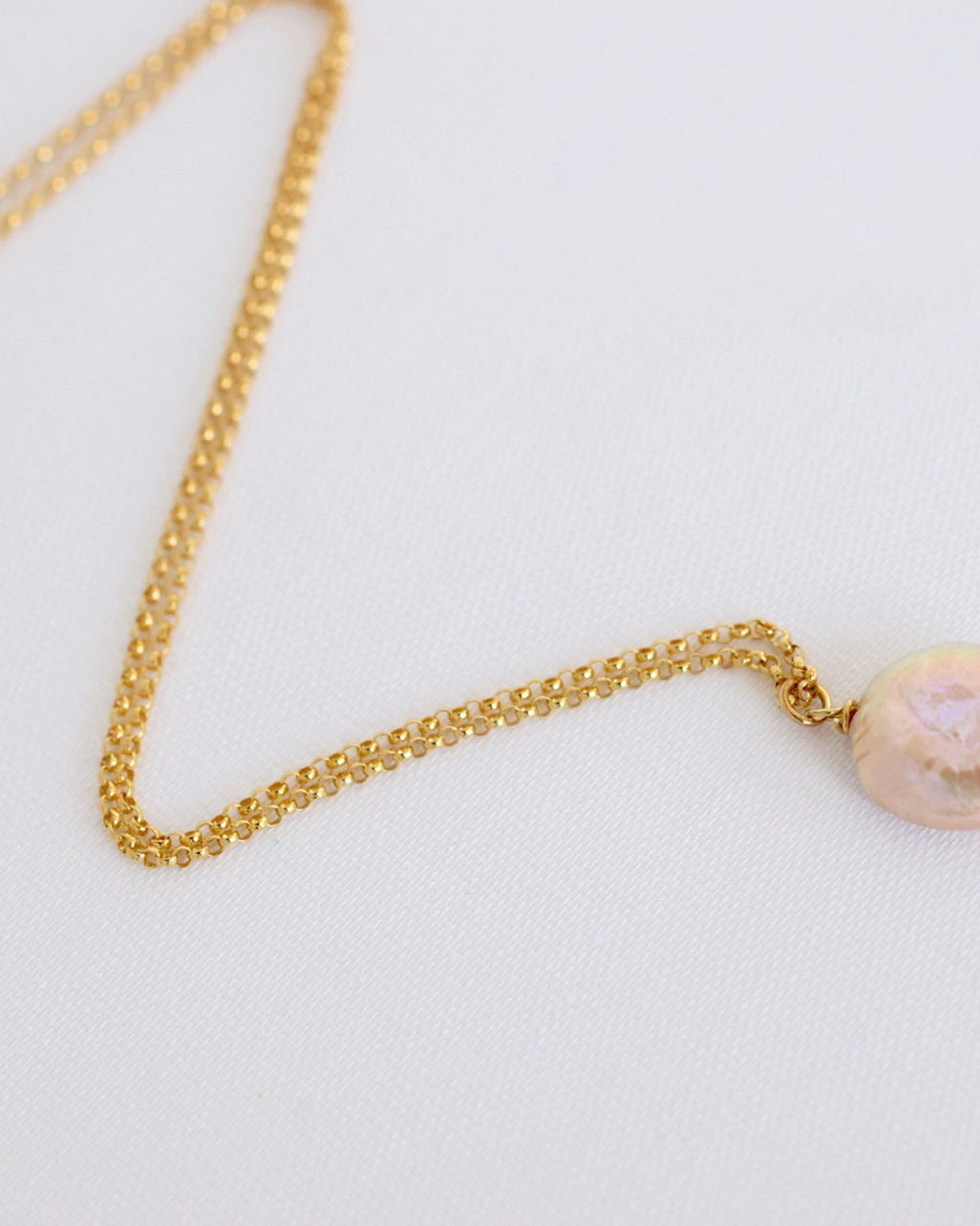 Pink Coin Pearl Necklace - MILK VELVET PEARLS