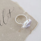 Lilies of the Field Ring:Sterling Silver - MILK VELVET PEARLS