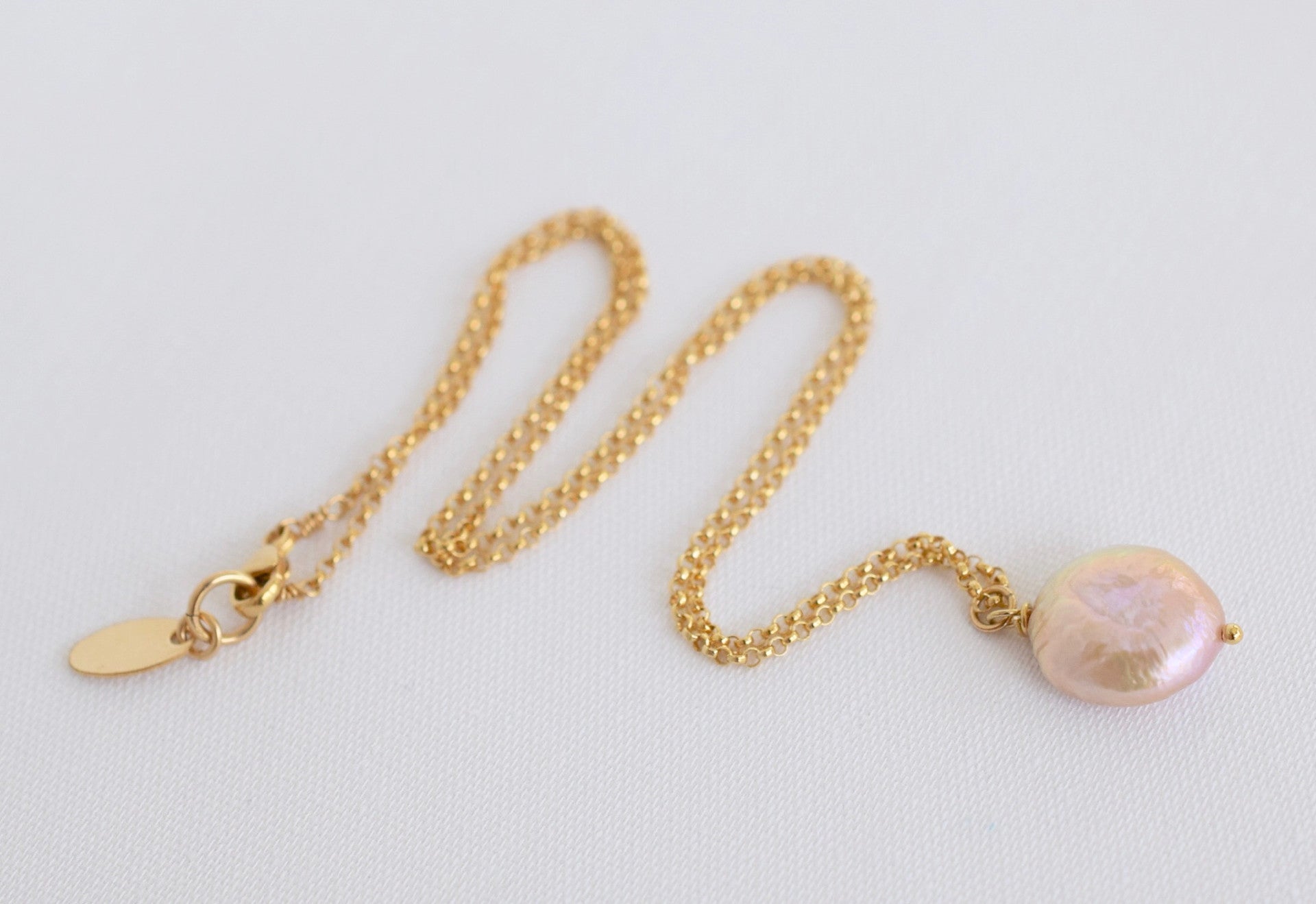 Pink Coin Pearl Necklace - MILK VELVET PEARLS