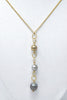 Triple Tahitian Ombré Y Necklace, 14 k Gold Filled - MILK VELVET PEARLS