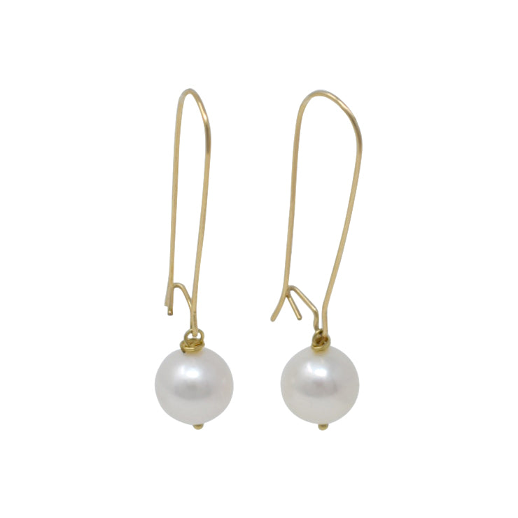 RADIANT Pearl Dangles,  Gold Filled - MILK VELVET PEARLS