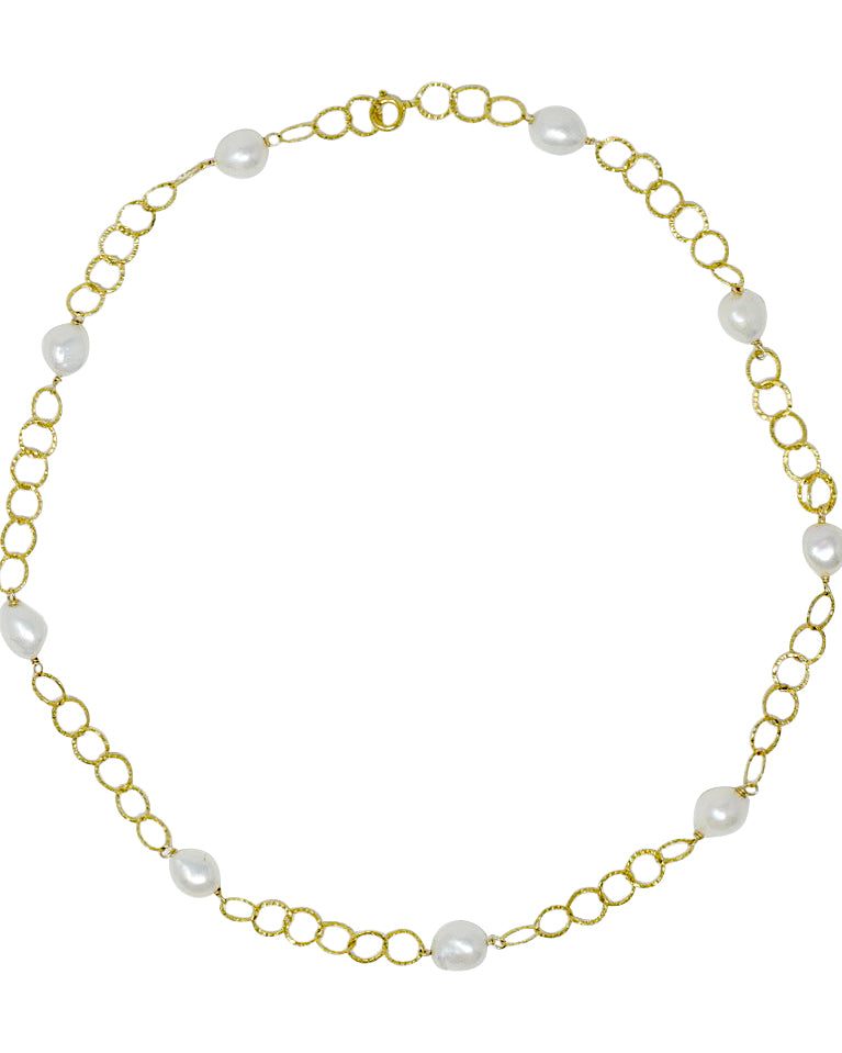 Everlasting Love Pearl Necklace, Gold Filled - MILK VELVET PEARLS