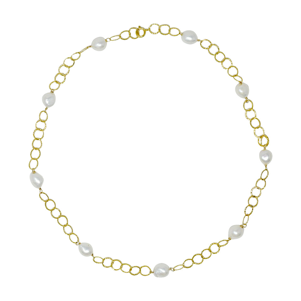 Everlasting Love Pearl Necklace, Gold Filled - MILK VELVET PEARLS