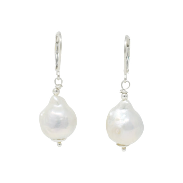 Small Flameball Earrings, sterling silver
