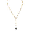 BE COURAGEOUS: 14k GF Tahitian Pearl Lariat Necklace - MILK VELVET PEARLS