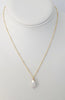 BE FAITHFUL: 14k gold filled, oval coin pearl necklace - MILK VELVET PEARLS