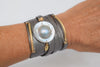 Mabé Pearl Leather Cuff, One of a Kind - MILK VELVET PEARLS