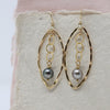 ARISE  - Tahitian Pearl Earrings, Gold Filled - MILK VELVET PEARLS