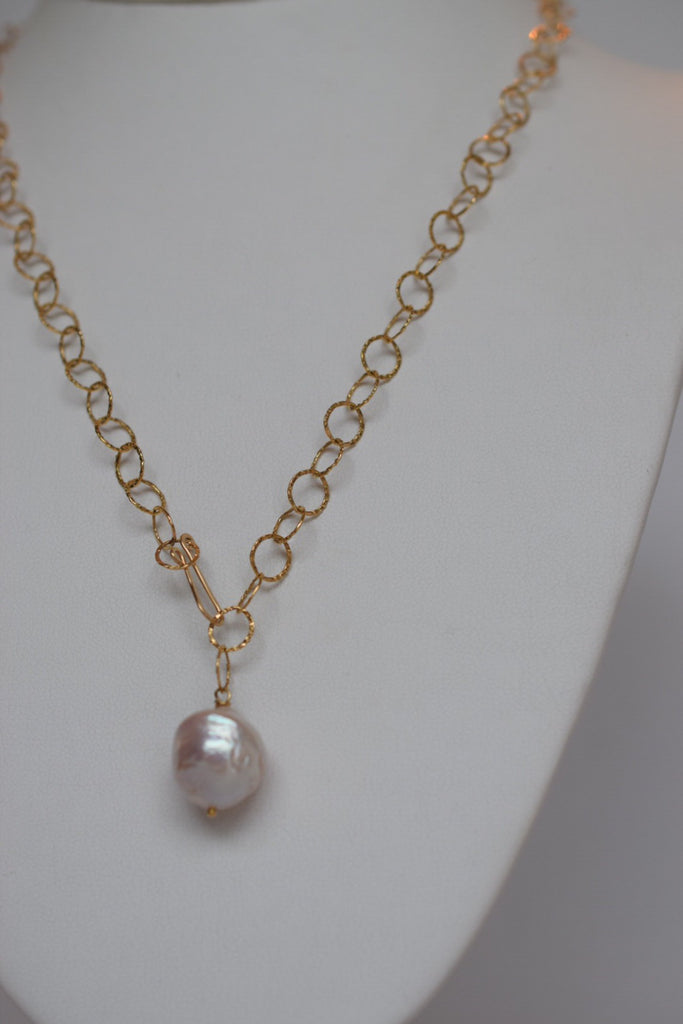 Baroque Saltwater Pearl Necklace ~ Parisian Inspired, 14k GF - MILK VELVET PEARLS