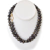 Black Tahitian Pearl Necklace, 37" - MILK VELVET PEARLS