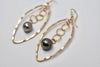 ARISE  - Tahitian Pearl Earrings, Gold Filled - MILK VELVET PEARLS