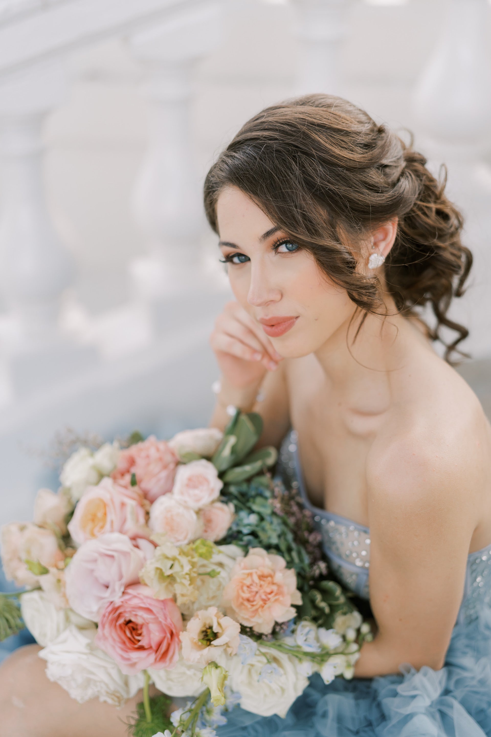 Lilies of the Field Earrings: 14k Gold Filled - MILK VELVET PEARLS