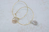 WHISPER dainty gold hoops with keshi pearls - MILK VELVET PEARLS