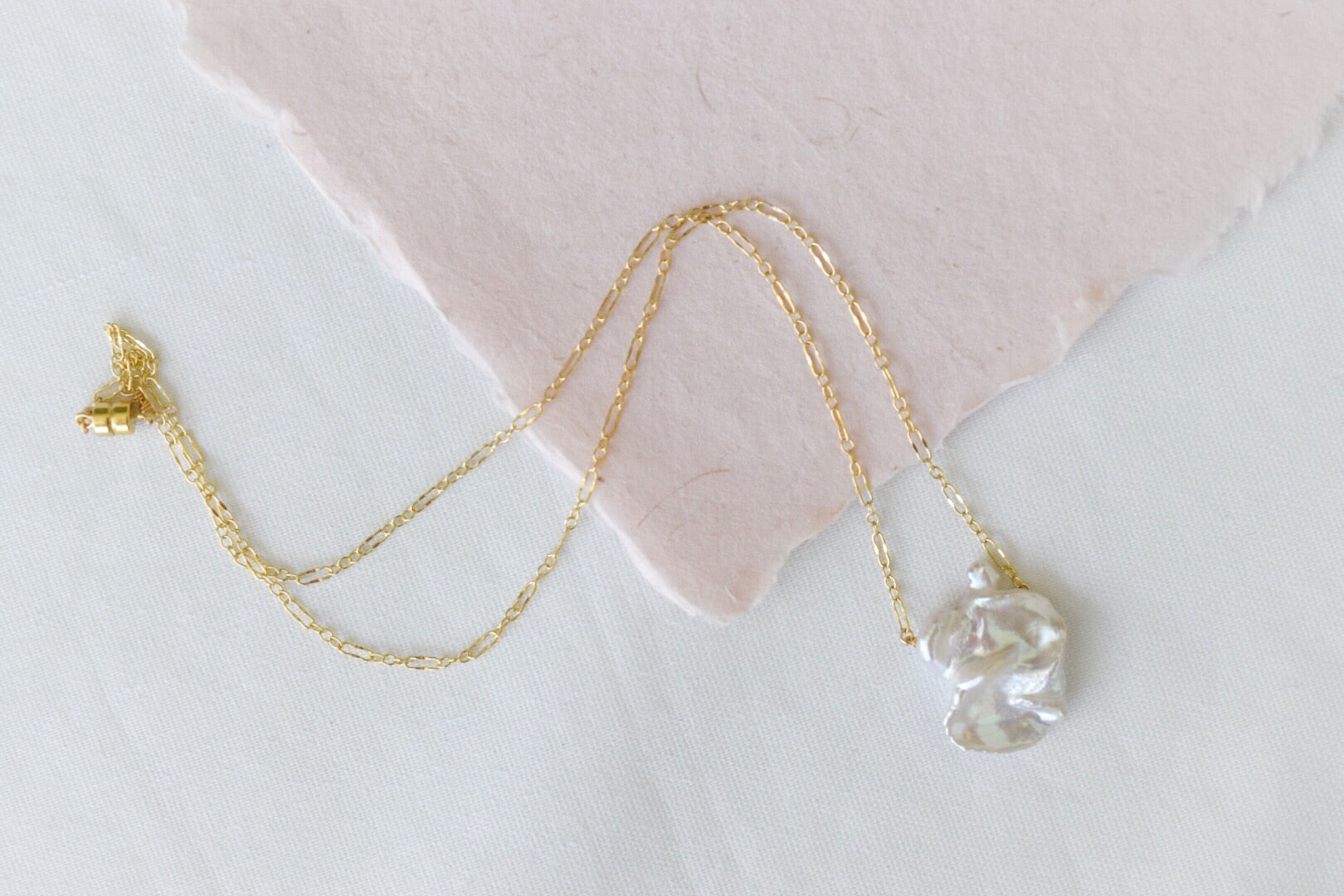 Keshi Pearl Necklace, 14k Gold Filled - MILK VELVET PEARLS