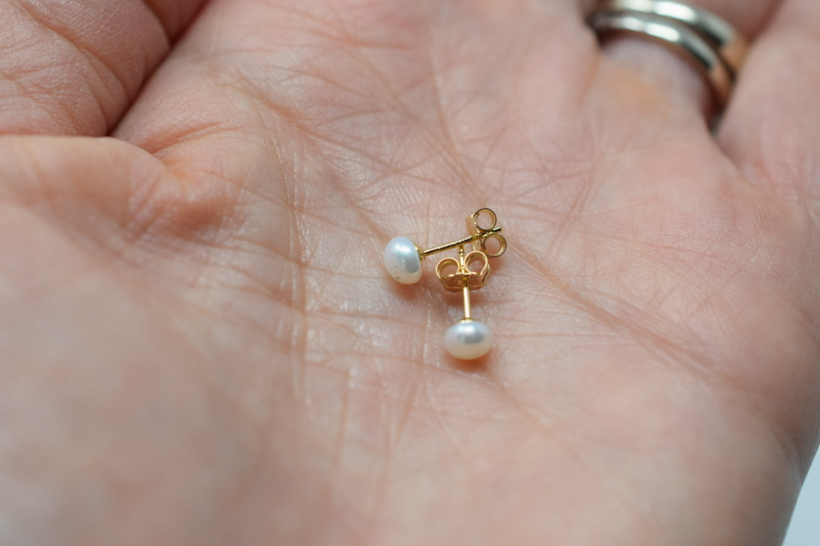 Little Girl Pearl Studs - MILK VELVET PEARLS