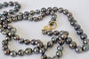 Black Tahitian Pearl Necklace, 37" - MILK VELVET PEARLS