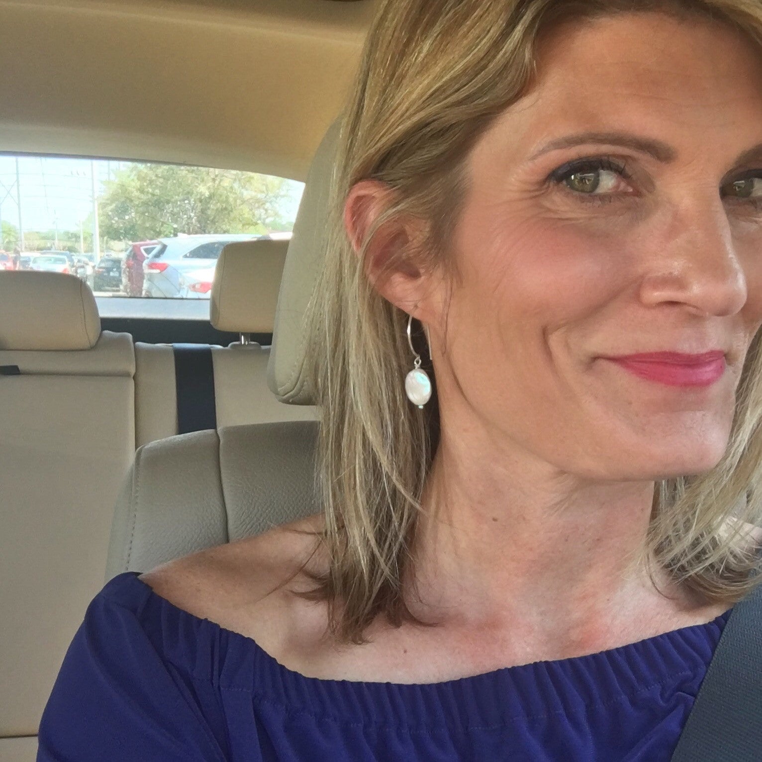 Coin Pearl Earrings, 14k GF - MILK VELVET PEARLS