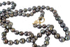 Black Tahitian Pearl Necklace, 37" - MILK VELVET PEARLS