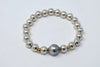 Silver + Gold Tahitian Pearl Bracelet - MILK VELVET PEARLS