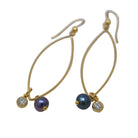 Charming :: Peacock Pearl Marquis Earrings, gold filled - MILK VELVET PEARLS