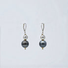 Silver + Gold Tahitian Pearl Drop Earrings, Limited Edition - MILK VELVET PEARLS