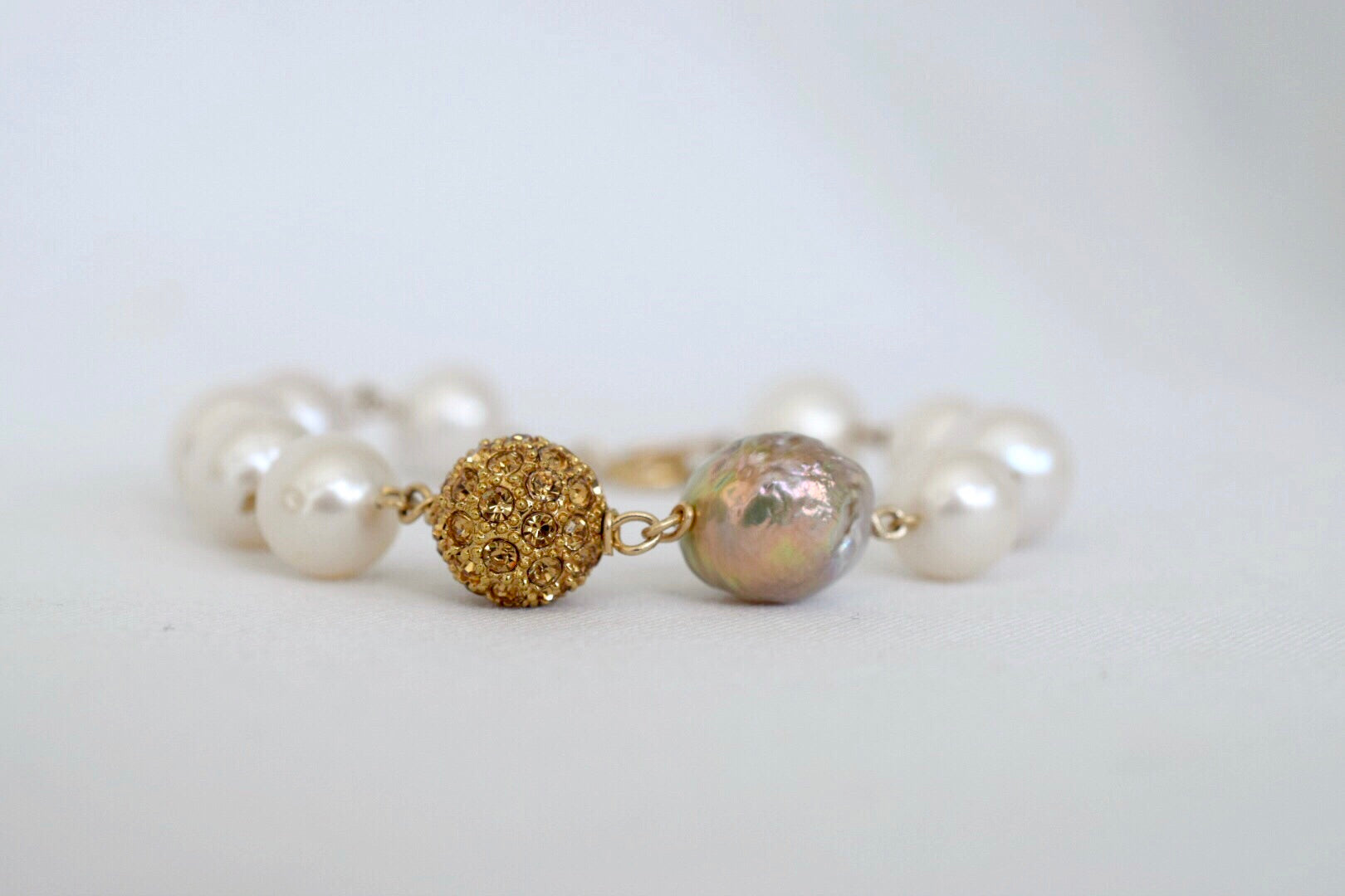 Celebration Bracelet - MILK VELVET PEARLS