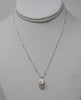 BE FAITHFUL:  oval coin pearl necklace in gold filled or sterling silver - MILK VELVET PEARLS