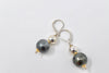 Silver + Gold Tahitian Pearl Drop Earrings, Limited Edition - MILK VELVET PEARLS