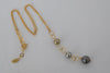 Triple Tahitian Ombré Y Necklace, 14 k Gold Filled - MILK VELVET PEARLS